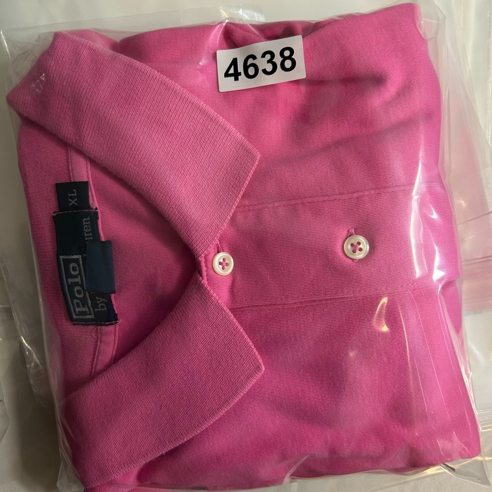 Polo Ralph Lauren Polo Shirt Mens XL Pink Classic Navy Pony Golf Performance - Picture 8 of 8